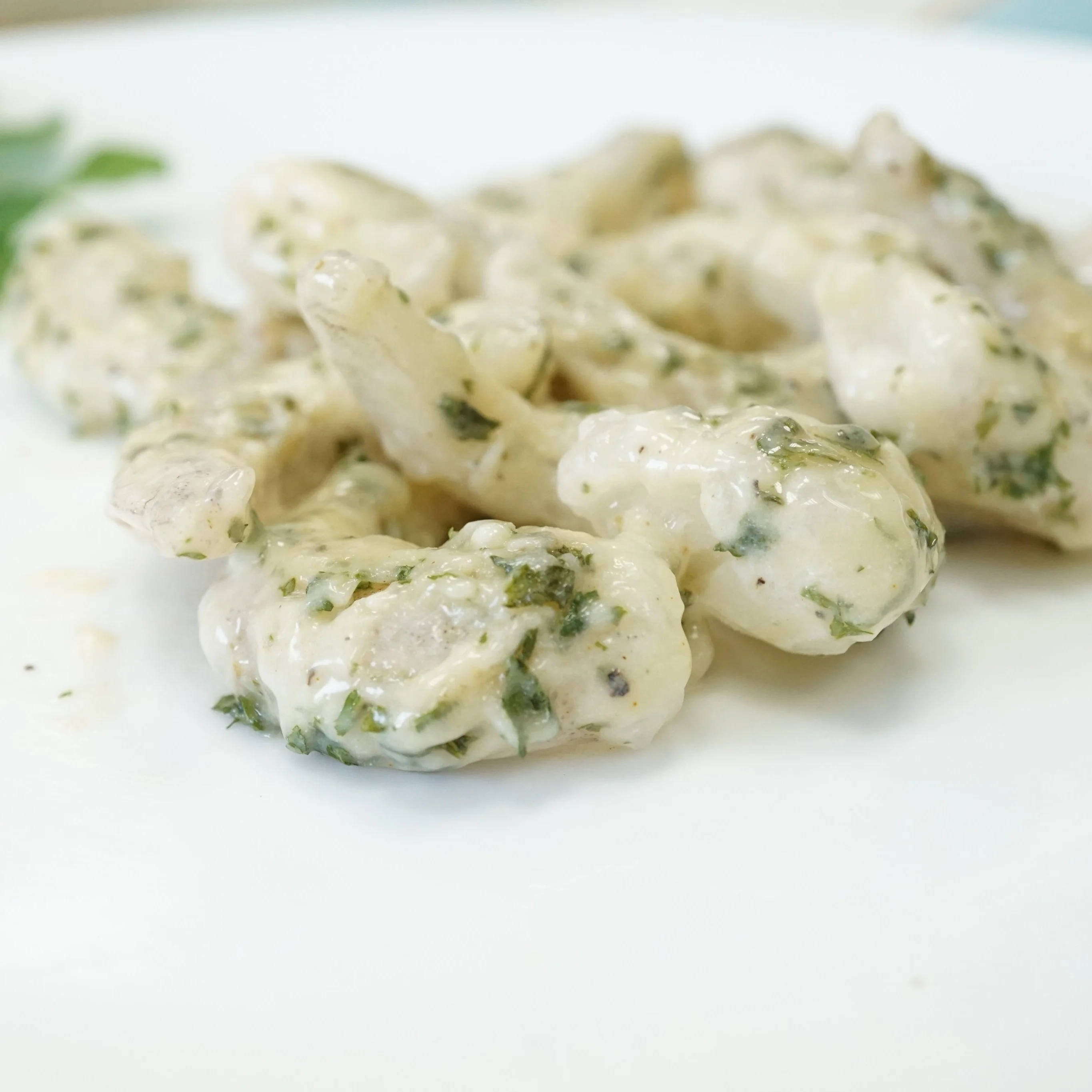 Best quality frozen creamy garlic herb marinated vannamei shrimp