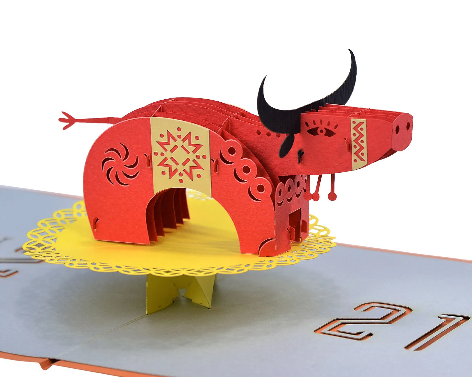 Collection luxury of 6 out of 12 zodiac animals 3D model popup paper art of the year by handmade to happy new year