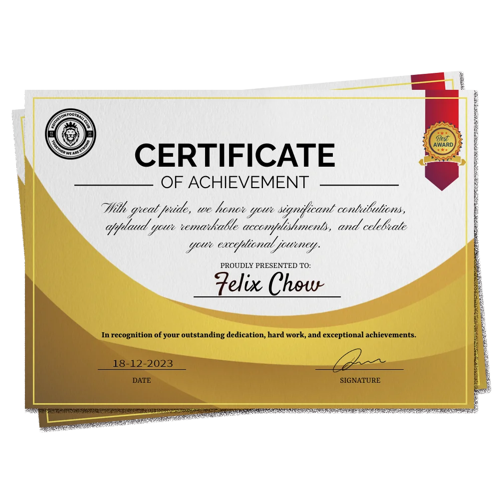Customizable Design Green Glossy Paper 4-Color Printing Regular Sizewith Attractive Price Quick Response Certificate for Award