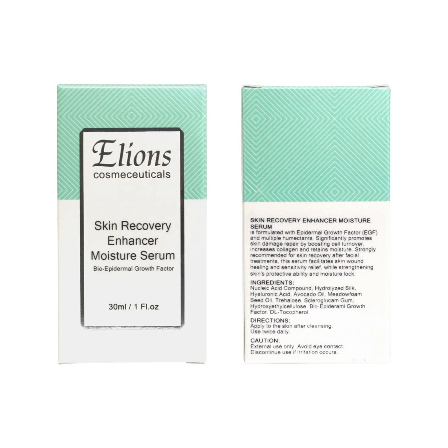 EGF Recovery Serum Hyaluronic Acid Anti-Wrinkle Facial Moisturizer Collagen Stimulation Herbal Oils Dry Sensitive Avocado Oil