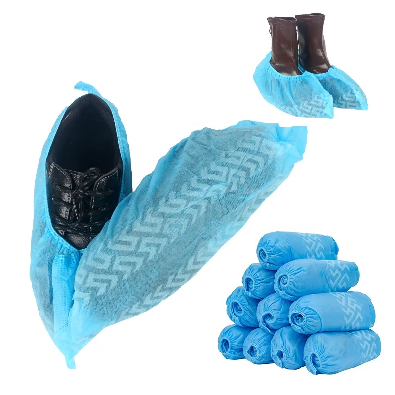 Disposable Non-woven High Boots Waterproof Non-woven Shoe Cover Anti-dust Shoecover