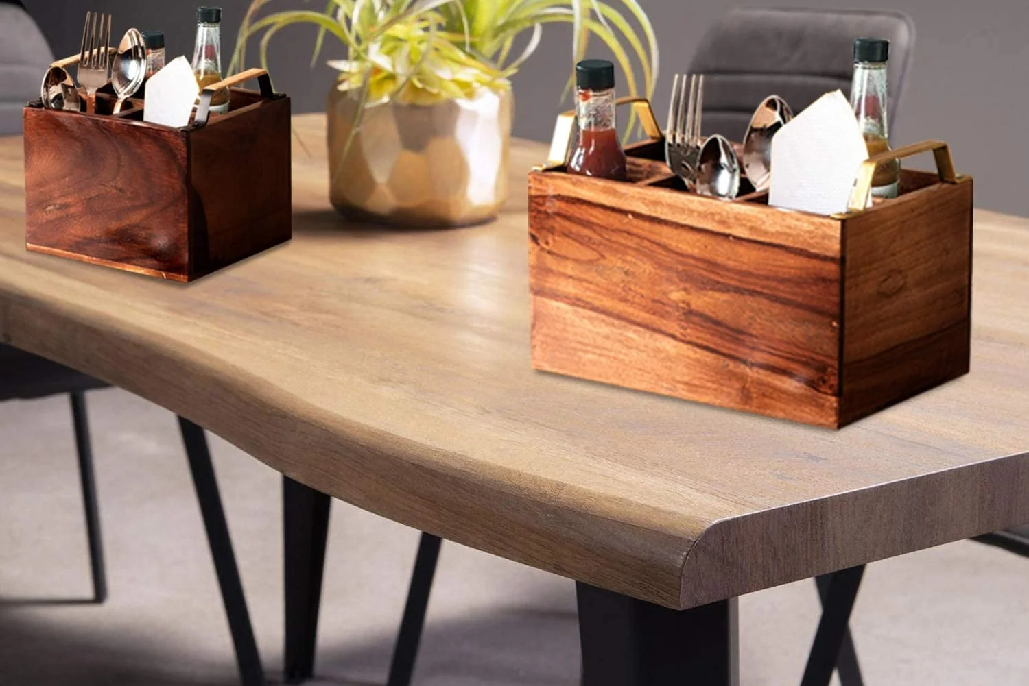 Trendy Spoon Stand for Dining Table Stand Wooden Spoon holder multipurpose Gifts Kitchen Rack Cafe Restaurant