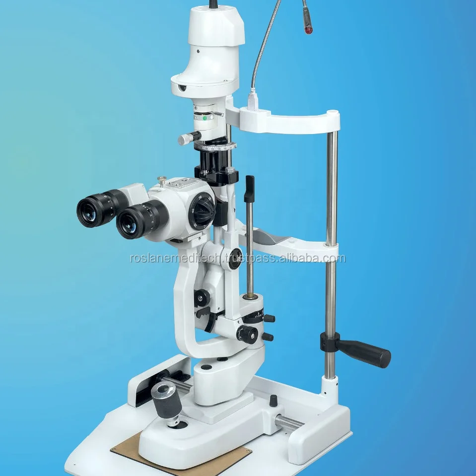 Ocular Slit Lamp with 2, 3, 5 Step Magnification and Camera Adapter Durable Metal and Plastic Material