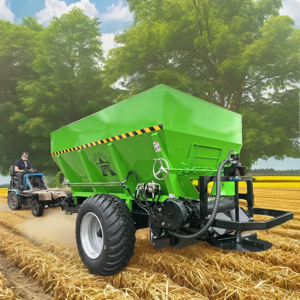 High Quality Orchard Farmyard Manure Spreader Wood Chip Single Side Spreading Machine Factory Direct Sale New Condition Pump