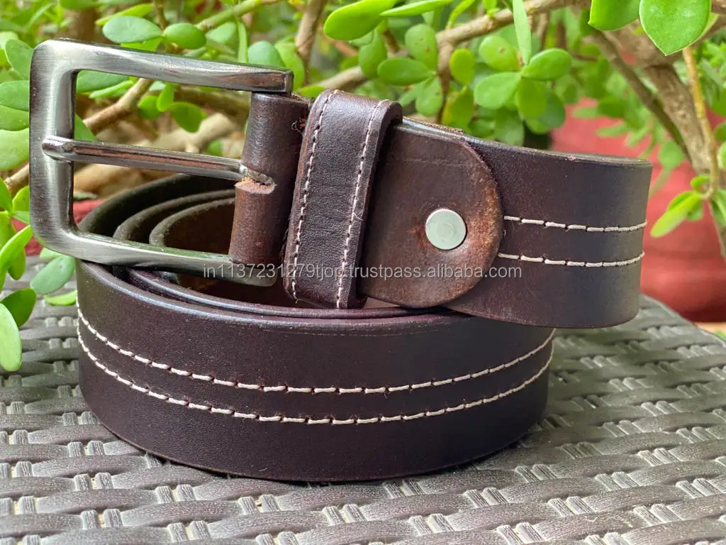 Fashionable Genuine Leather Stylish Durable Buckled Belt Perfect High Quality Belt Unisex Leather Belts