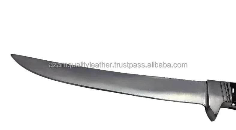 Beautiful Sizzco Handmade Damascus Steel Fixed Blade Hunting Camping Skinner Guthook Knife Handle USA Flag Style Wood Bone Damas