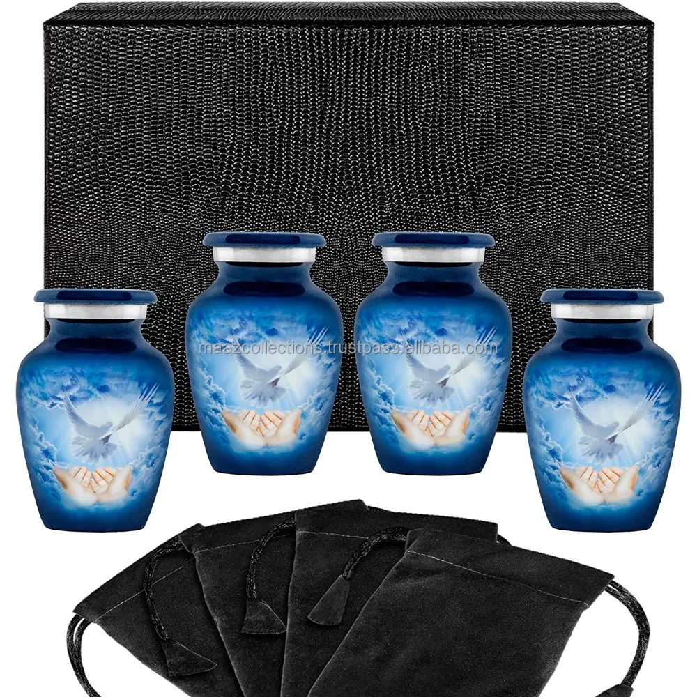 New Creative Printed Token Urns Custom Metal Funeral Products Cremation Token Urn For Human Ashes Cremation Supplies From India