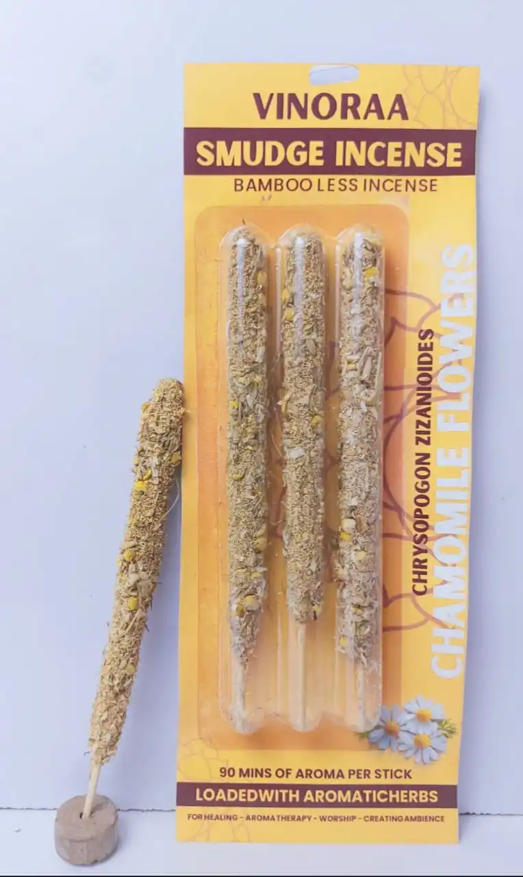 Chamomile Smudge Incense Stick hand rolled incense for cleansing smudge sticks for meditation