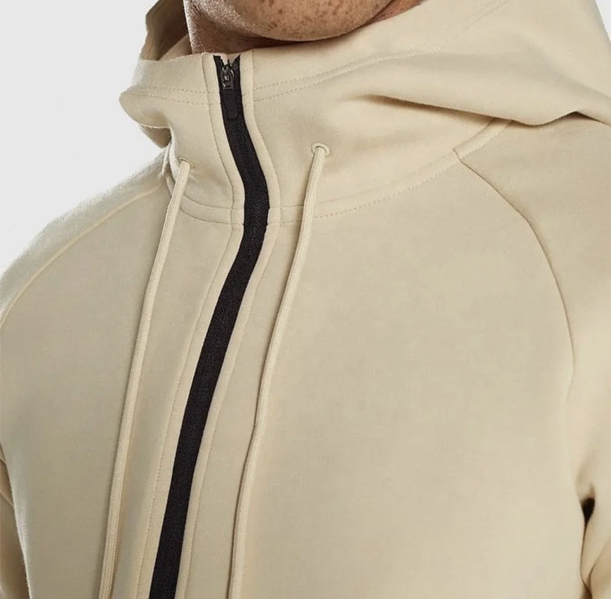 Wholesale Factory Made High Quality Fitted Tracksuits Custom Men Fashion zipper Hooded Suit Four Season Thick Plain Jogging Suit