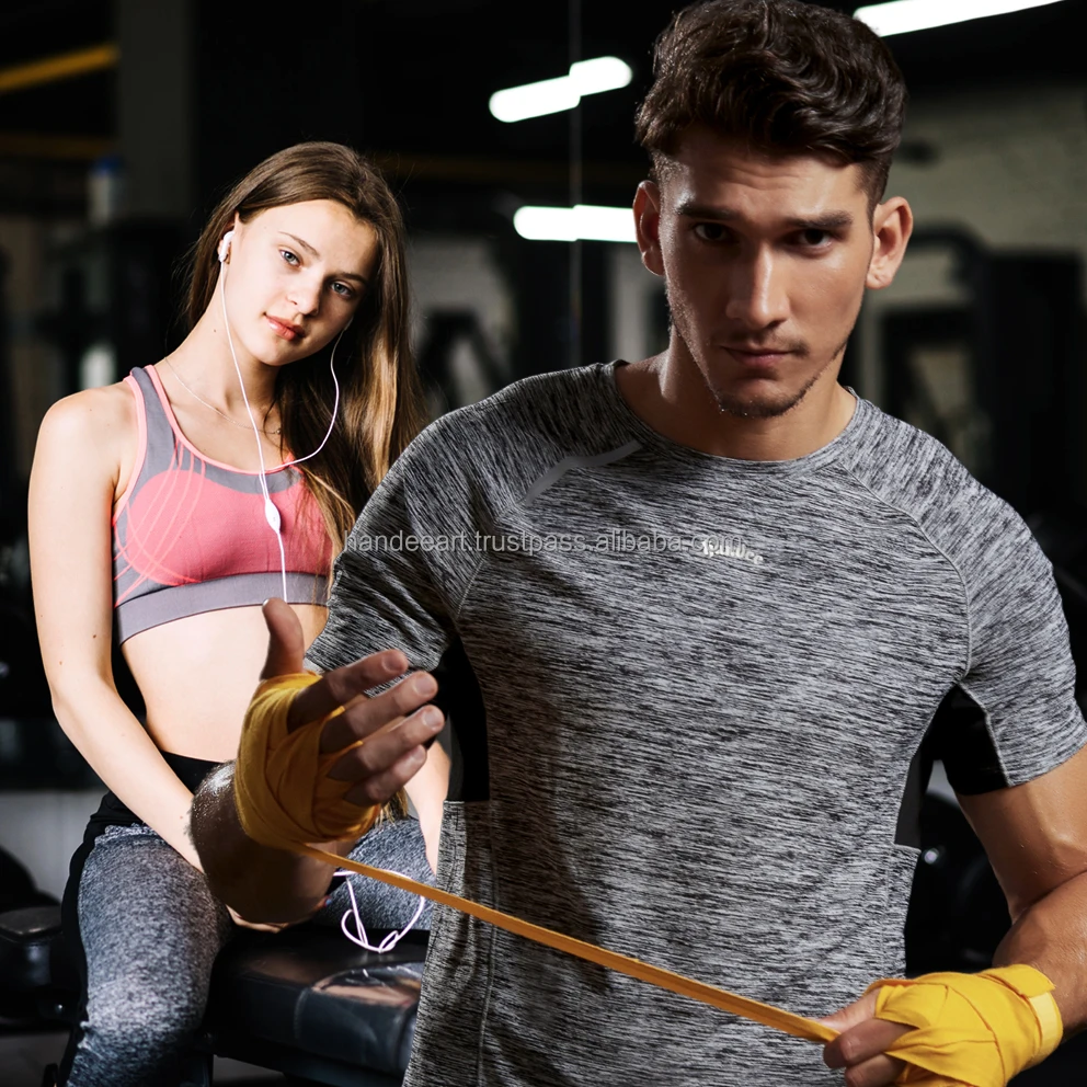 Fitness Clothing Sublimation Sport Quick Dry T shirts Moisture Wicking Fabric Quick Dry Gym Clothing Wholesale For Running