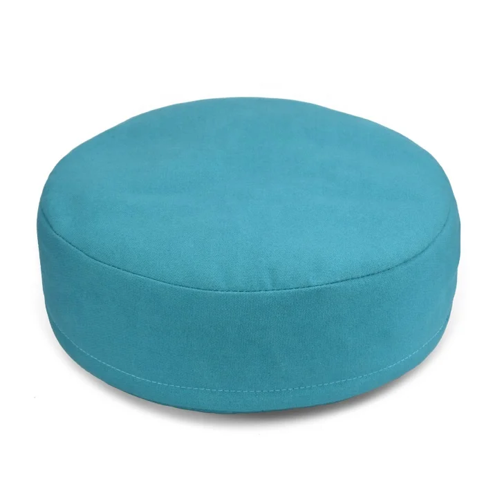 Custom Handmade Round Velvet Fabric Eco-friendly Buckwheat Hulls Yoga Meditation Cushion Floor Pillow