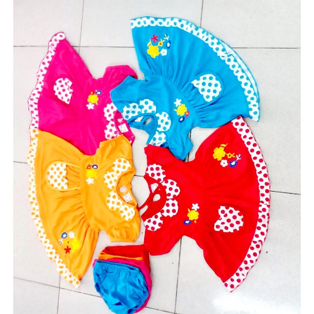 Girls Summer Casual Dress Cotton Wholesale Children Fashion Clothing Bulk Supply Vietnam Factory for Kids Clothes