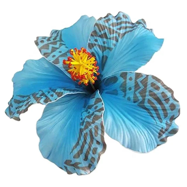 Best seller good quality Handcraft Handmade artificial hibiscus foam flower with special tattoo and color pattern