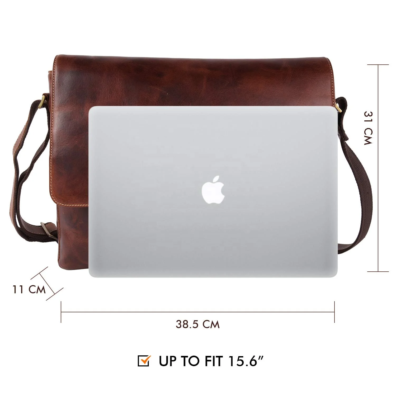 Leather Custom Engraved Leather Laptop Bag/ Unisex Laptop case Personalised with Your Name or Logo The Perfect Creative bag