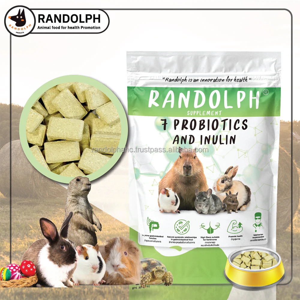 Randolph Treats  for Herbivores Help to Promote Microorganisms in Gastrointestinal Deverlop by Veterinarian from Thailand