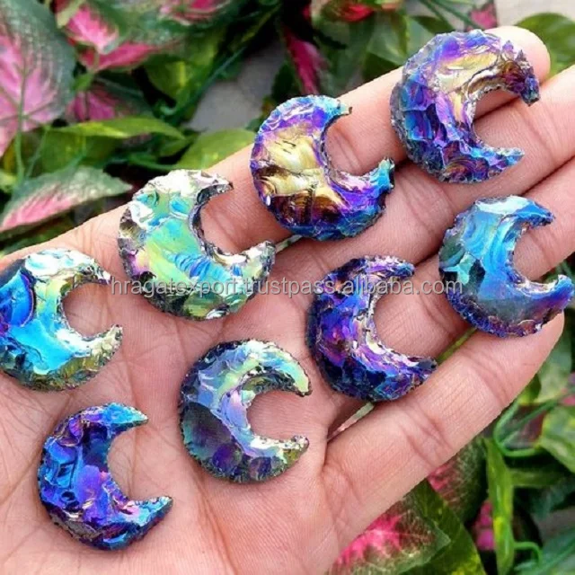 wholesale natural high quality crystals black obsidian titanium aura healing agate handmade arrowheads for sale