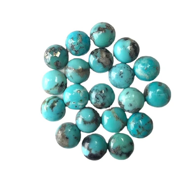 6mm Natural Blue Arizona Turquoise Gemstone Loose Round Cabochon Gemstone Wholesale Price Natural AAA Quality Gemstone Low Price