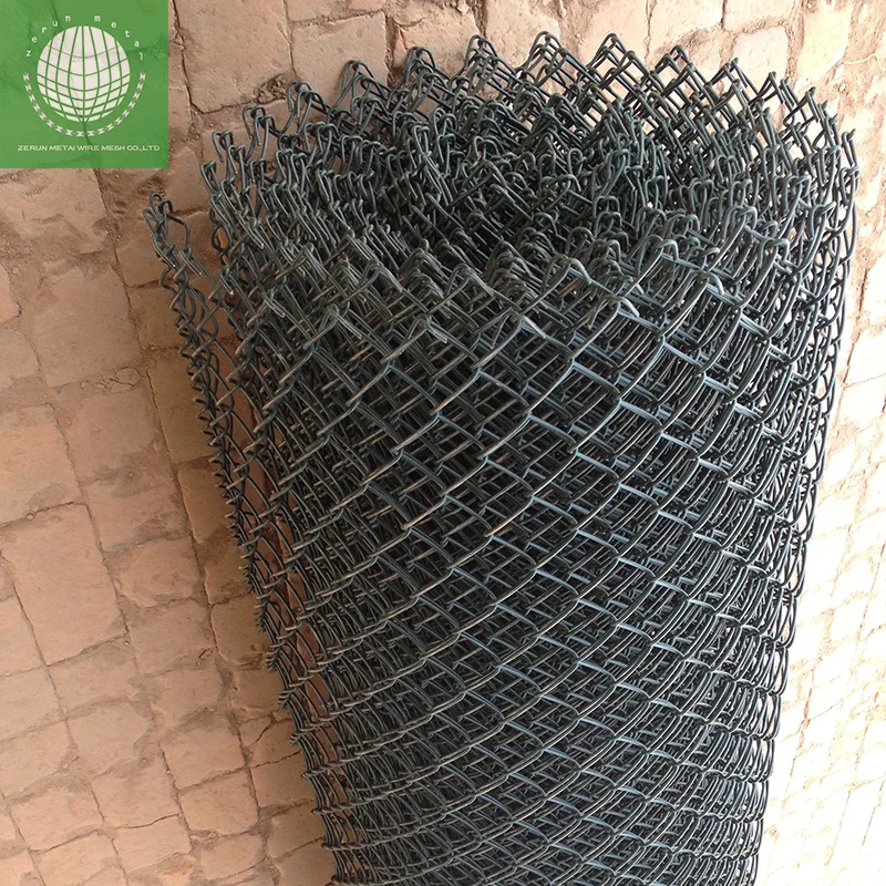 K Hot Dip galvan black iron mesh pakistan pvc coated 6ft Used Chain Link wire Fence pvc construction fence