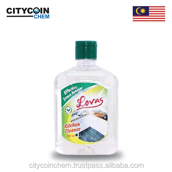 500ml Lemon Scented Kitchen Cleaner Disposable Liquid Spray in Low Foam Detergent Easy Grease Removal on Yellowish Oil Stains