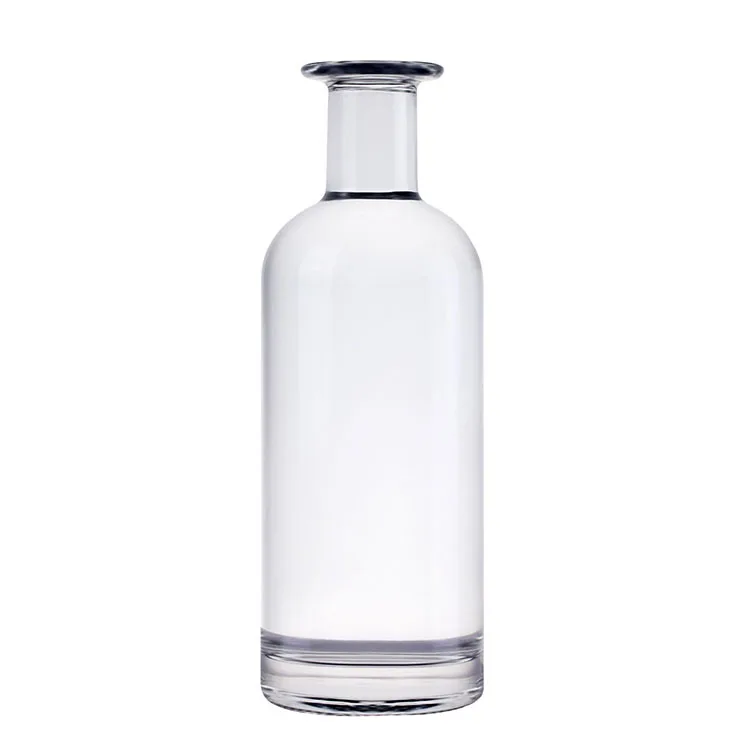Wholesale Empty Vodka Bottle Customized Aluminum Cap 750ml Vodka Glass Bottle