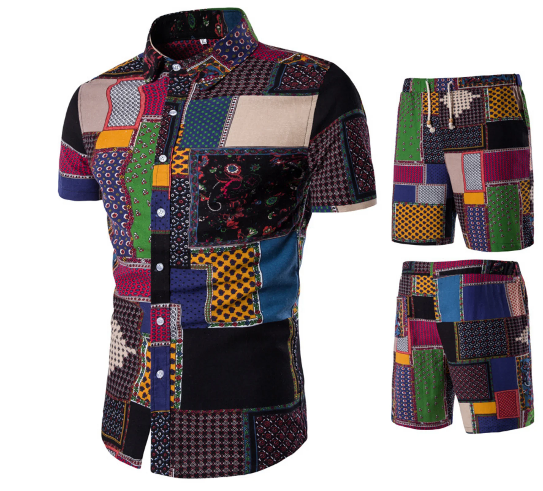 High Quality Wholesale summer sublimation beach shorts custom all over printed floral men hawaiian shirts