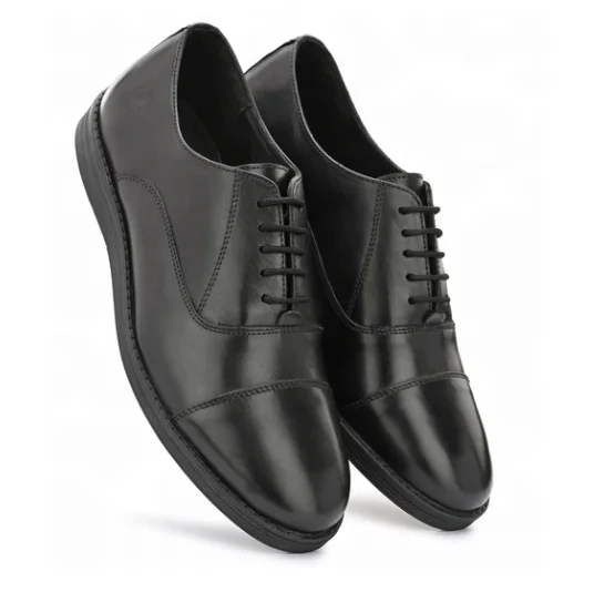 Soft Black Classic Oxford Shoes - Premium Indian Leather, Stylish Fashion for Men and Women, Manufacturer & Supply from Kanpur