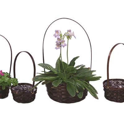 Vietnam Manufacture cheap storage baskets kitchen accessories plant flower baskets with High quality handle for decoration handicraft