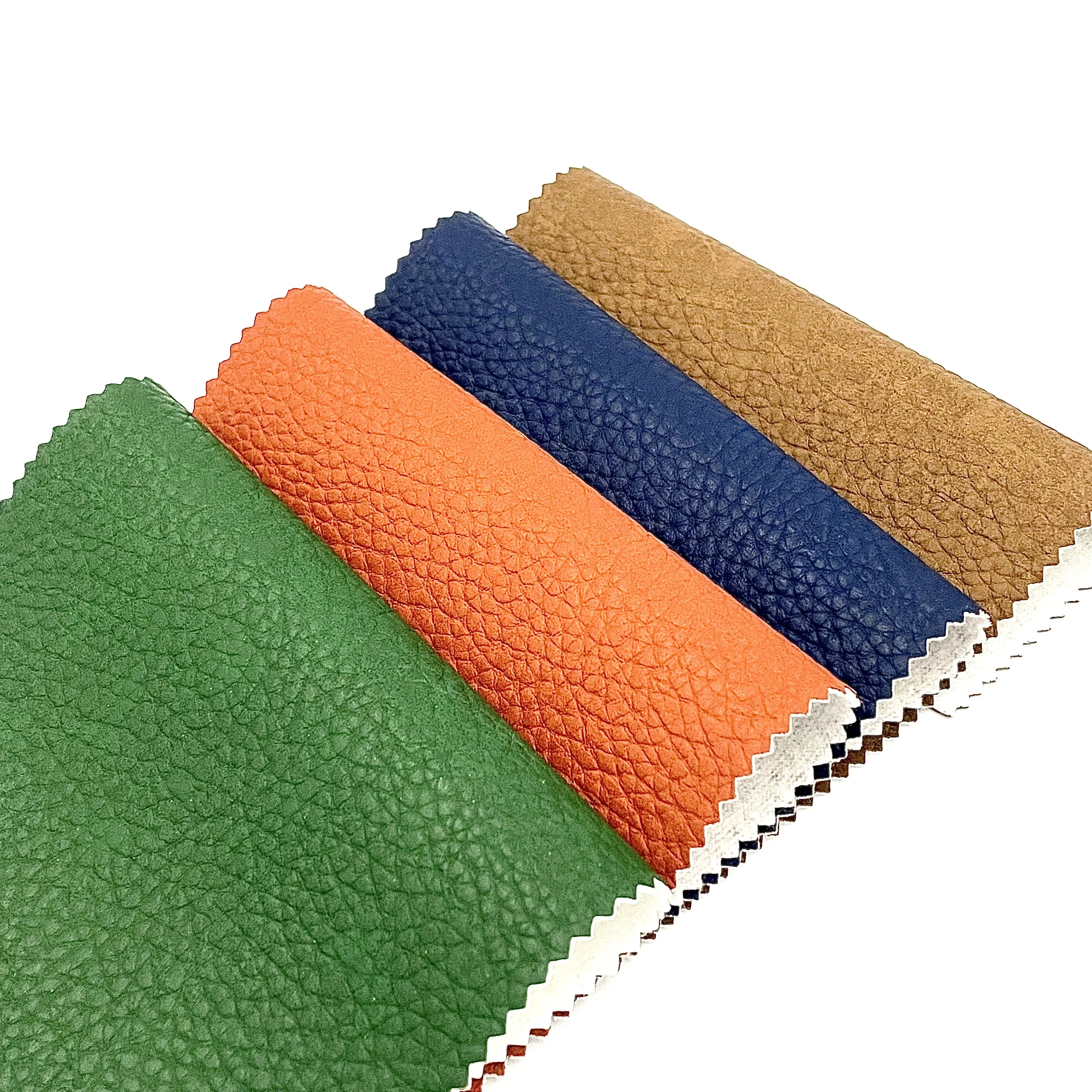 EPO Eco Friendly Two Toned Waterproof Recycled PVB Foamed Litchi Grain Vegan Leather for Purses