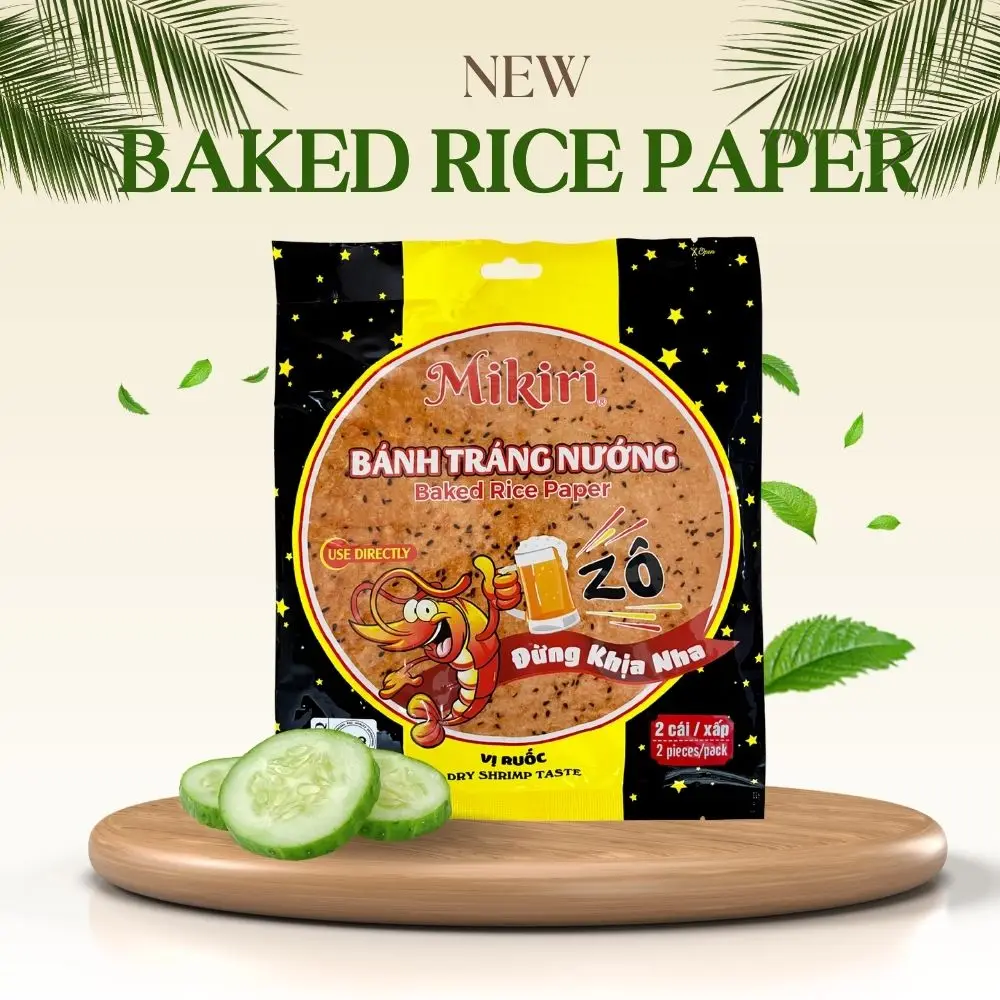 Simple Fast Food Shrimp Snack Organic Snack Baked Sesame Rice Paper Mix Shrimp Packing 2 Pieces Bag Use after unpacking