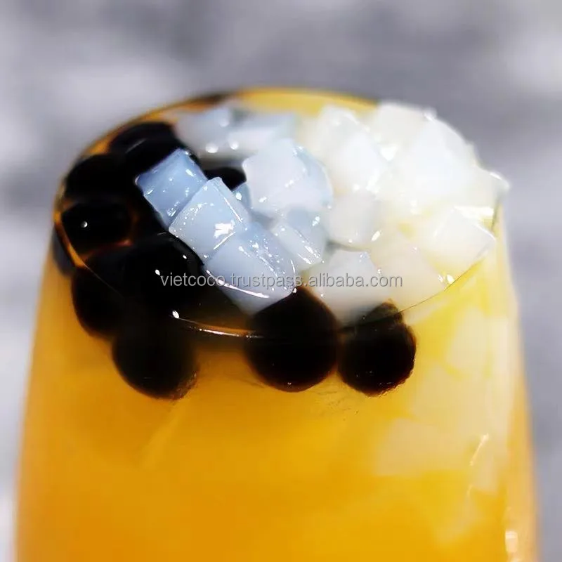 Nata De Coco Coconut Jelly Coconut Fruits Flavor OEM Beverage Drink Juice Bubble Milk Tea Pudding Jelly Cup