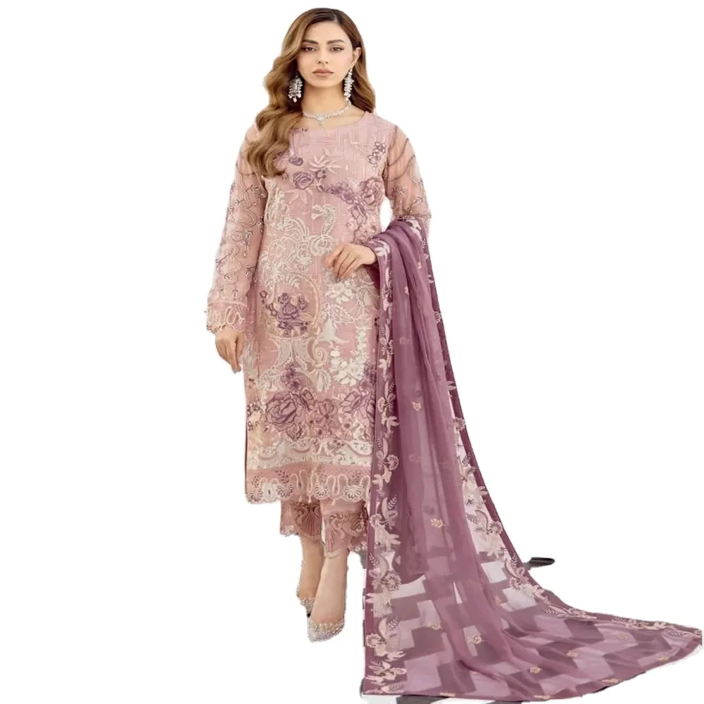 Premium Quality 2022 Latest Design Wholesale Pakistani women wedding party wear shalwar kameez best stitching Quality