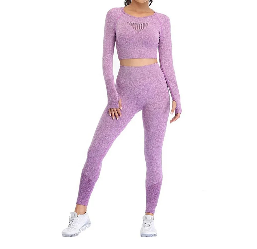 Hot Sale Sportswear Fitness Apparel Women 6 Piece Ribbed Yoga Suit Leggings Set Athletic Wear Gym Shorts Workout Clothes