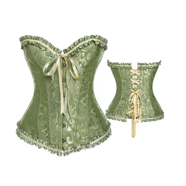 Genuine Quality Lace Up Vintage Corset Available For Women In Bright Multi Colors In Reasonable Prices