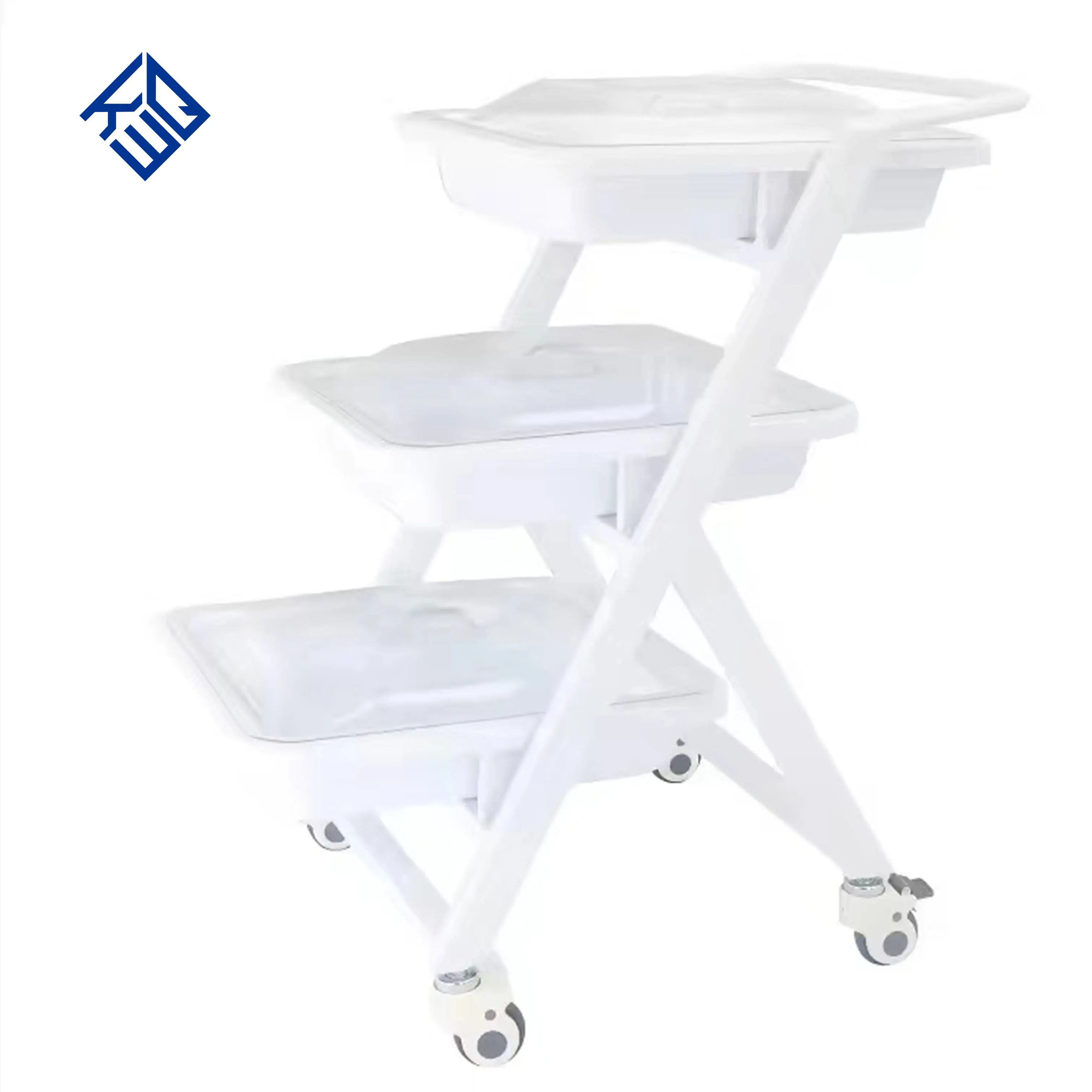 Endoscope Instrument Transport Trolley with Transparent Anti-Fouling Cover and 4 Casters