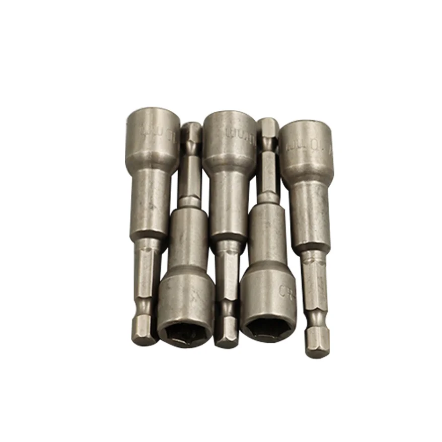 TOOLJOY Manufacturer Wholesale CRV Hex Socket Shank Nut Setter Driver Bit 65mm Durable Hex Nut Setter  Nut Socket for Repairing