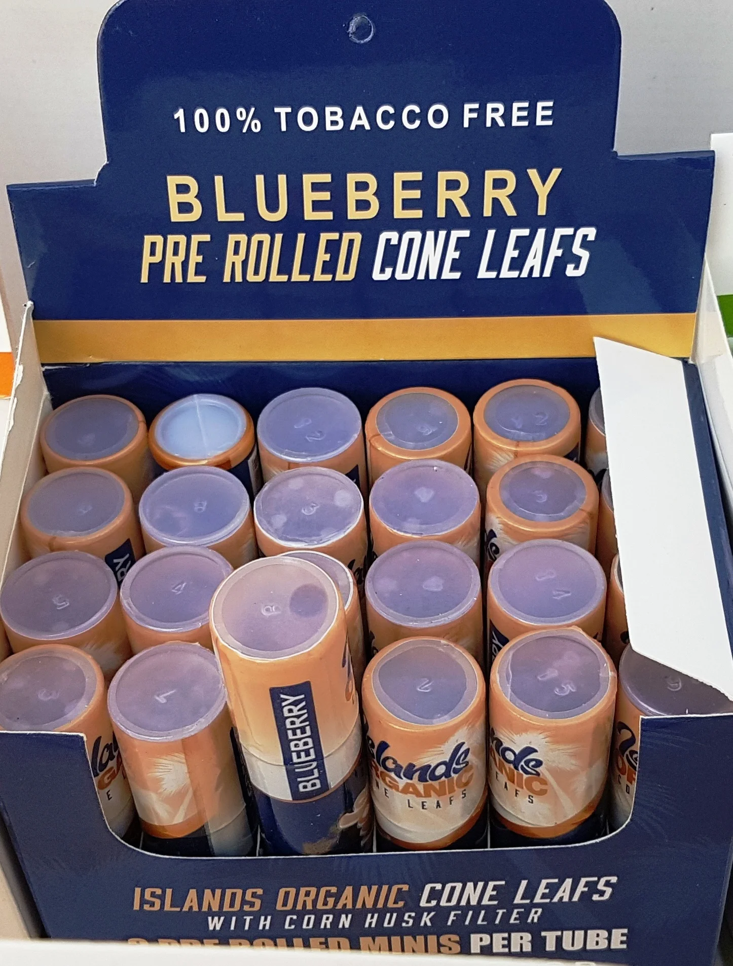 Unfiltered White Ebony Leaf cones in custom pack 4 USA Blueberry flavored cones King Queen Sizes factory sale best prices