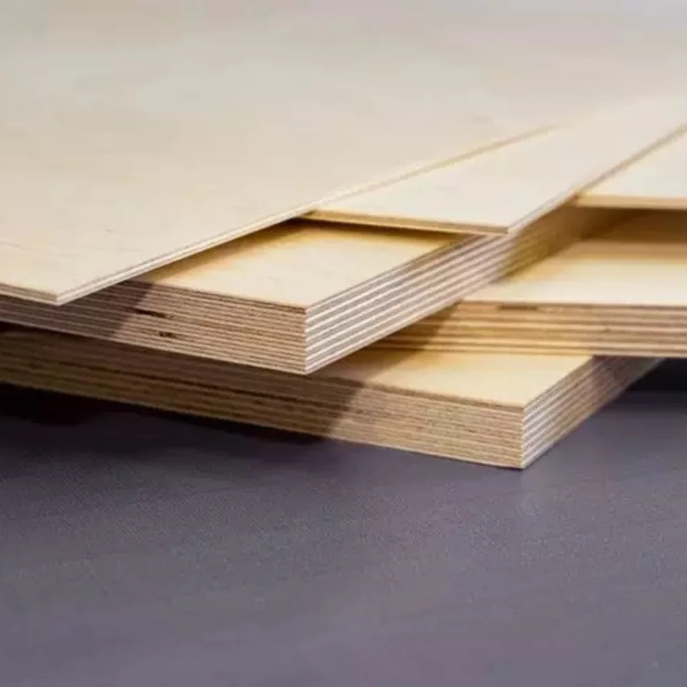 Wholesale Commercial High-Grade Laminated Veneer Board (lvl) 3/6/9/12/15/18mm Plywood Mainly Pine Birch Melamine Furniture Use
