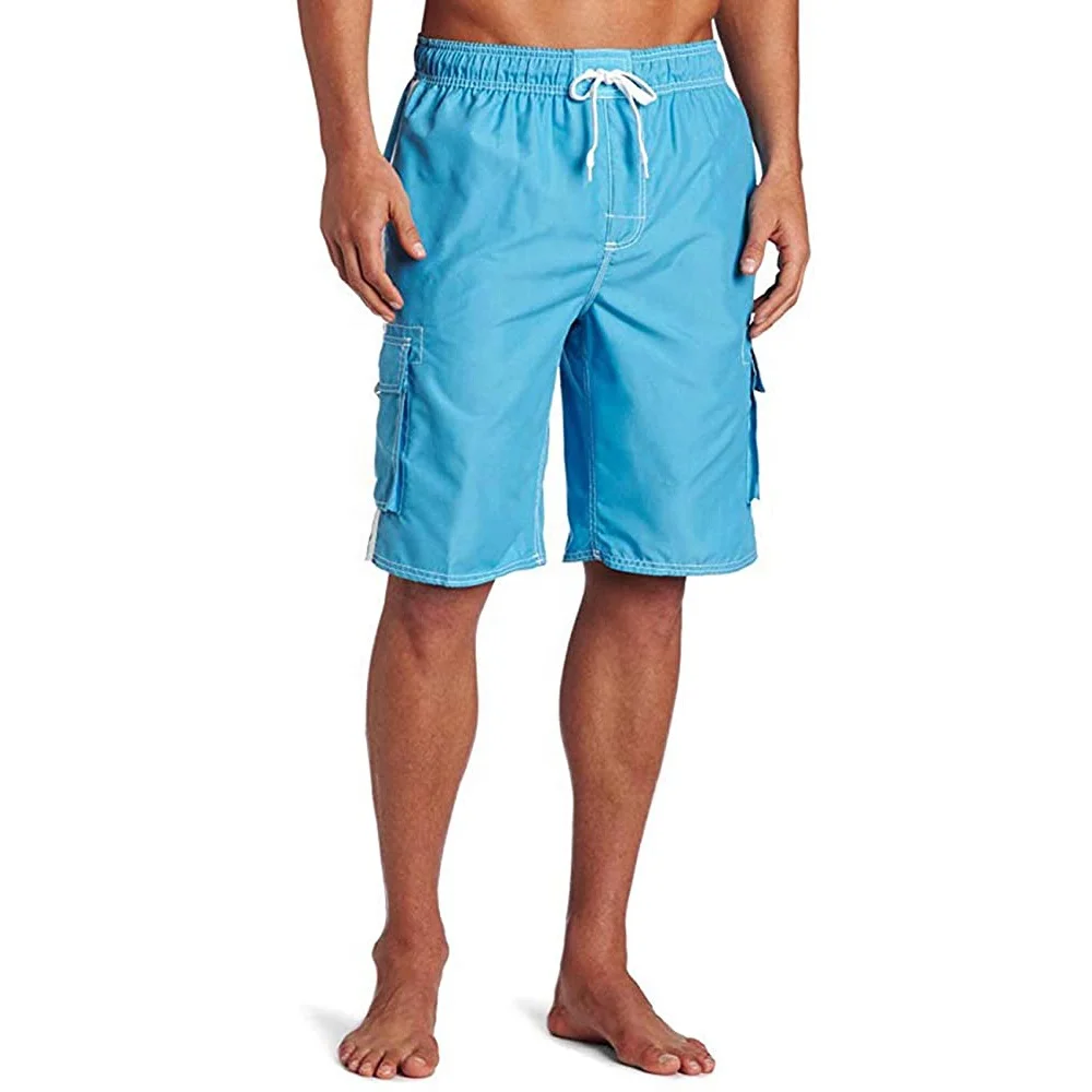 Мужские пляжные шорты с 3D принтом на заказ, со шнуровкой и боковым карманом на молнии