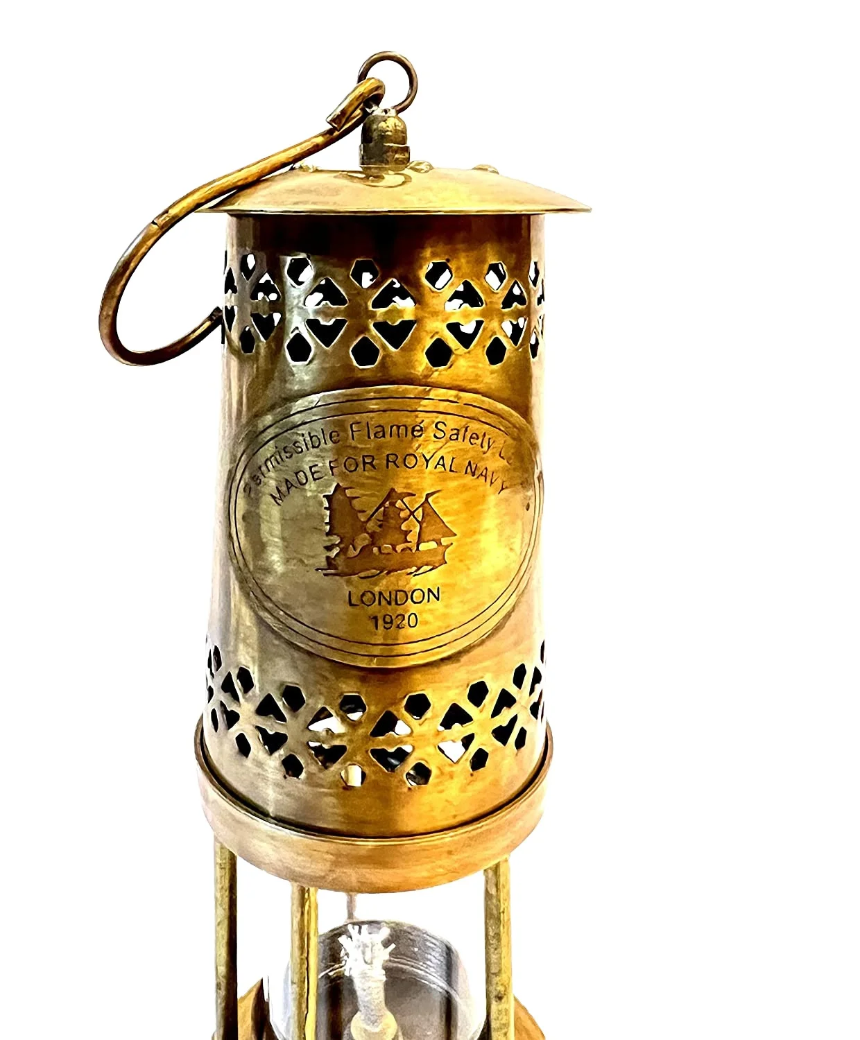 Premium Quality Handmade Brass Antique Miner Ship Lantern Lamp Vintage Oil Hanging Nautical Decor By Metal Overseas