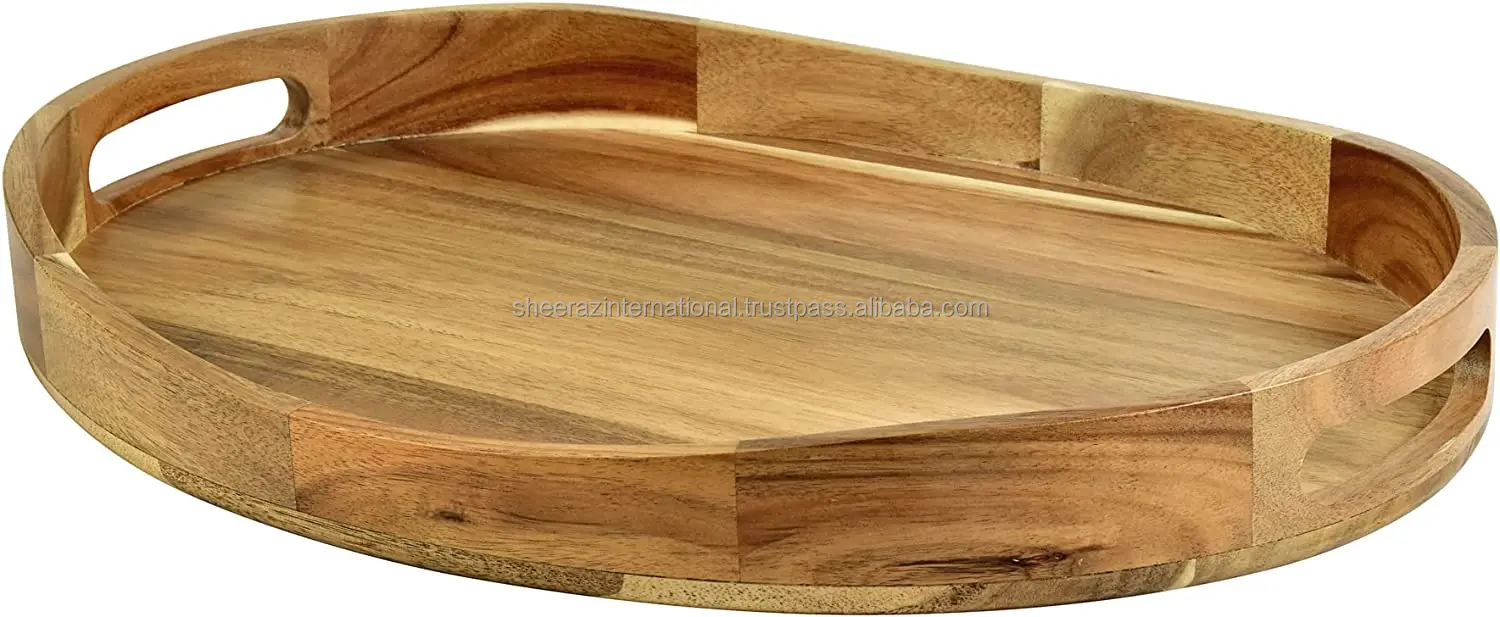 Customized Modern Western Design Heart-Shaped Serving Tray Wood Kitchen Accessory for Home Hotel Restaurant Party Dishes Serving