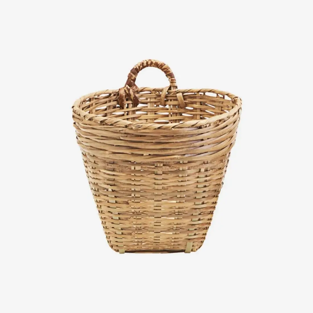 TRUNGHOA Hand Woven Bamboo Mini Hanging Basket Rustic Traditional Style Design Wholesale Handicraft Vietnam Supplier