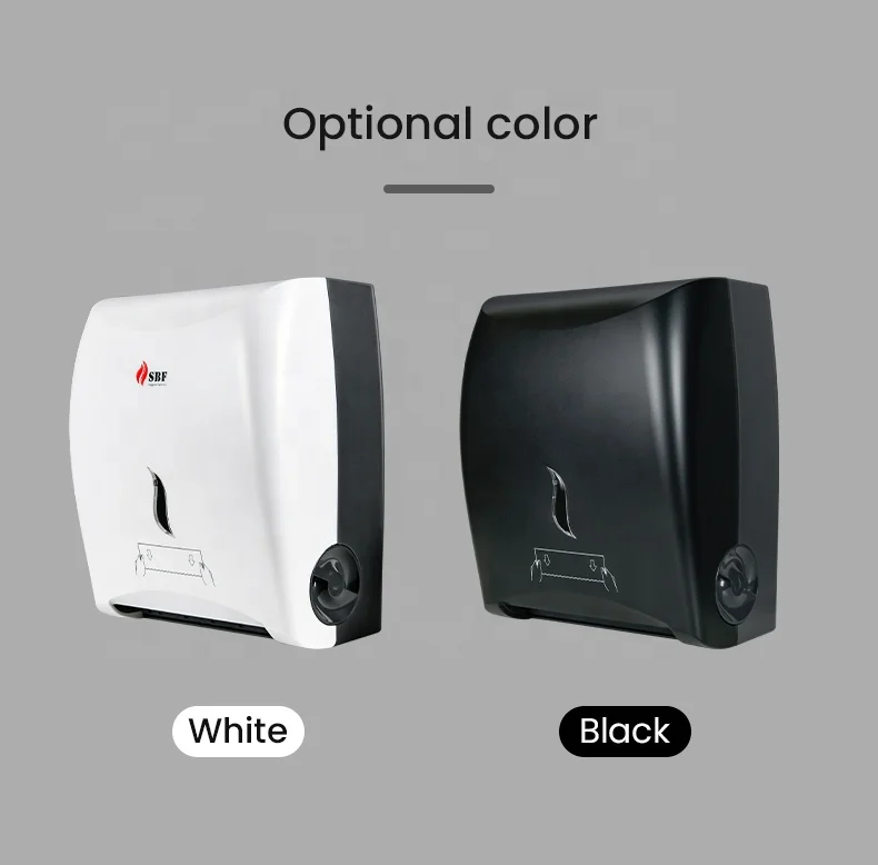 ABS Plastic Auto Cut Paper Towel Dispenser Bathroom Jumbo Roll Kitchen Multifold Hand Tissue Holder Toilet Wall Mounted