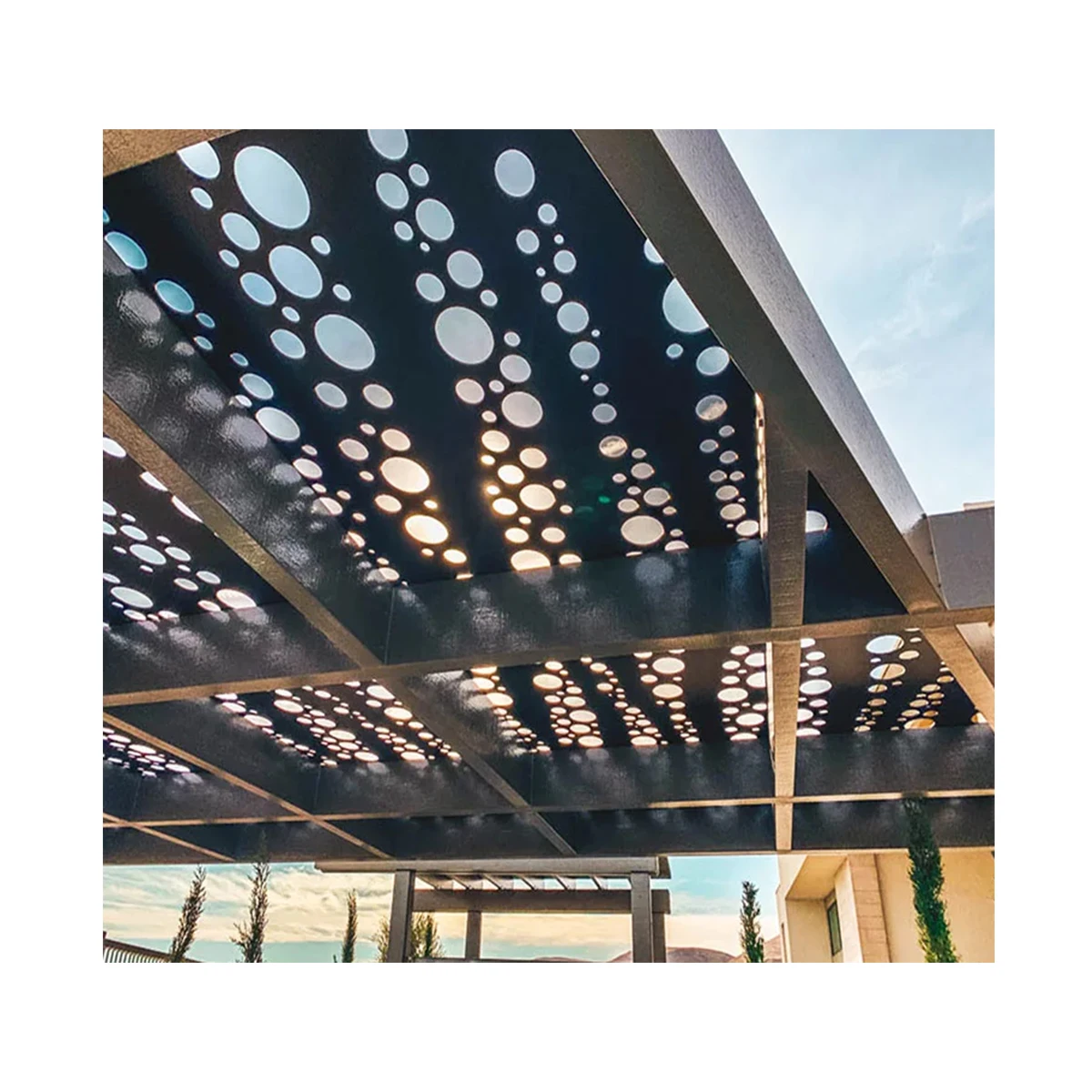Laser Cut Aluminum Fence Panels Decorative Protection Privacy Partition For Wall Screen Door Gate Pergola Gazebo