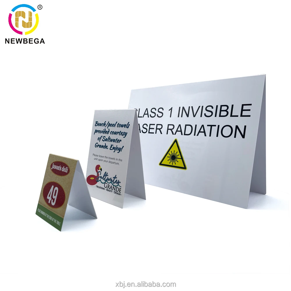 Custom Logo RFID Smart Table Menu Tent PVC Restaurant Menu Card Holder stand with NFC Chip Menu Holder For Phone