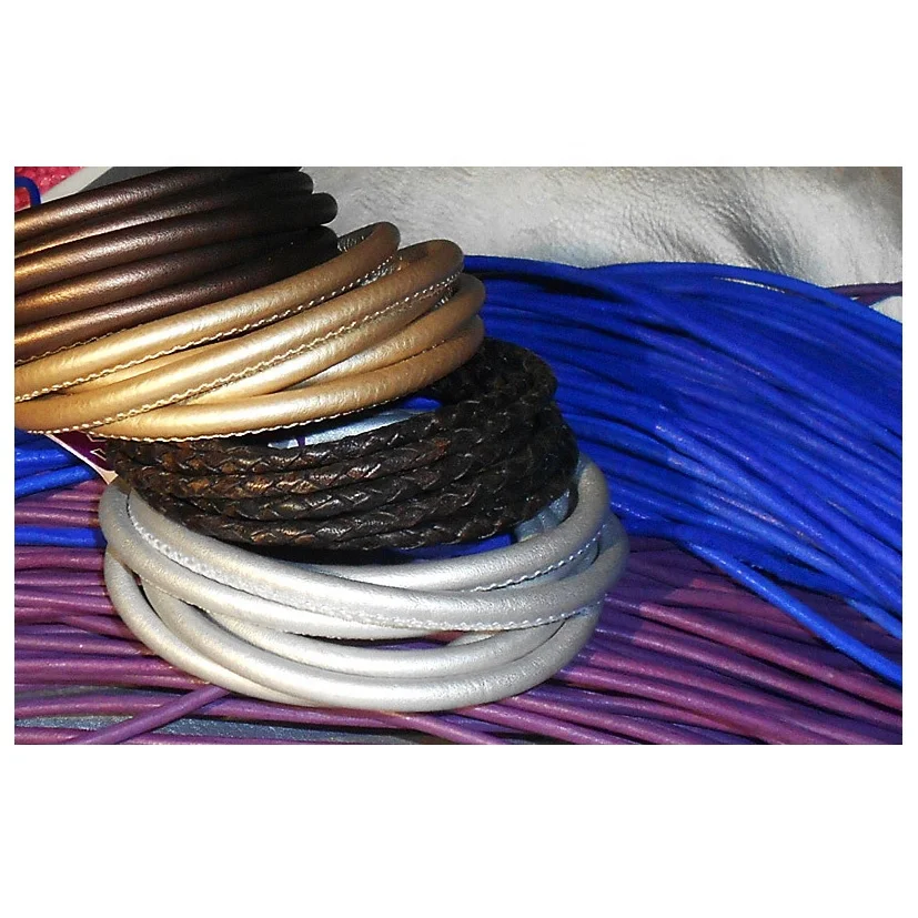 Stylish Leather Stitched Cords in Fancy Colors Waterproof for Shoes Bags Jewelry Garments Home Textiles Waxed Finish