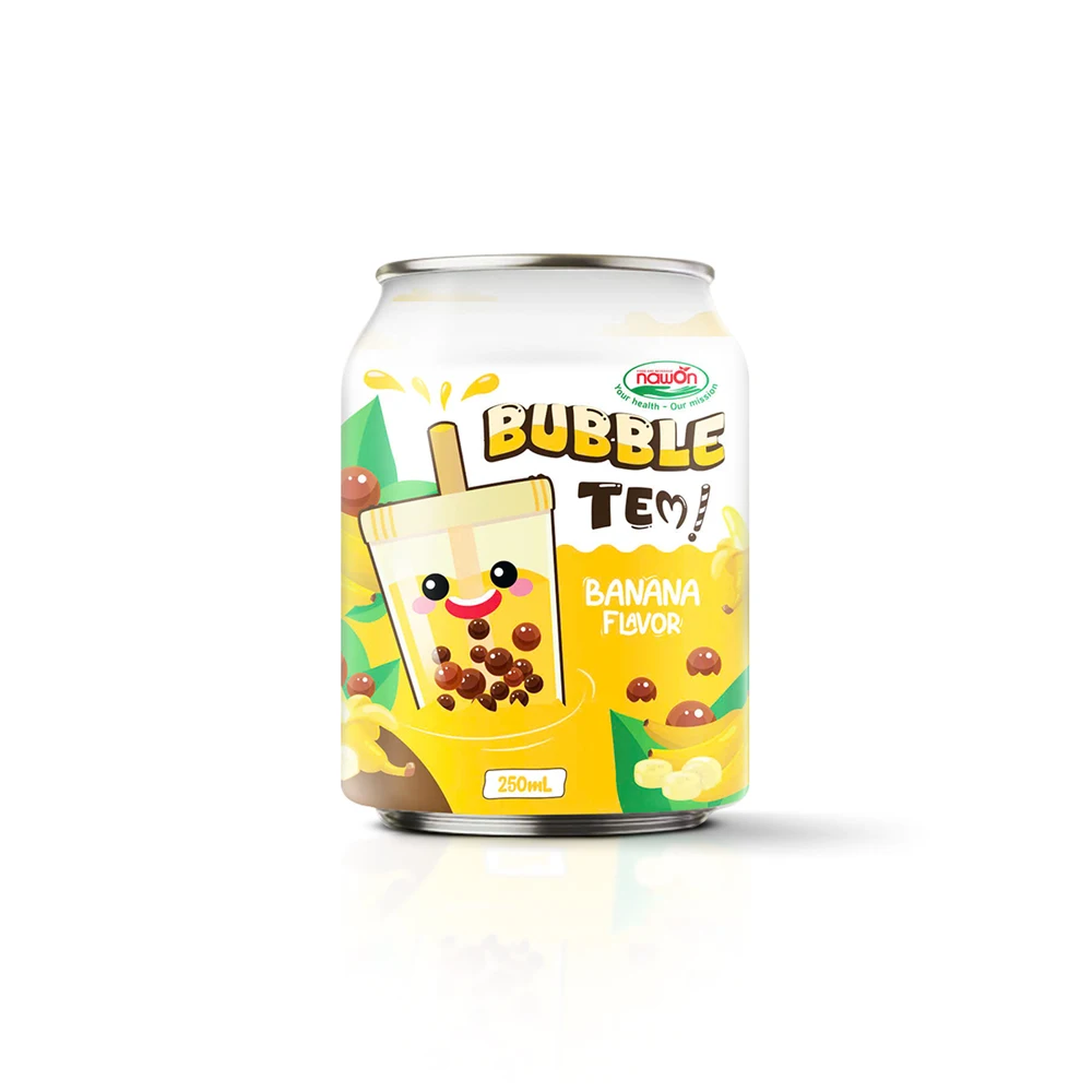 Private Label bubble tea drink 8.4 Fl Oz Canned Popping Boba Pearl Mixed Fruit Flavor Ready-to-drink Bubble Milk Tea Drinks
