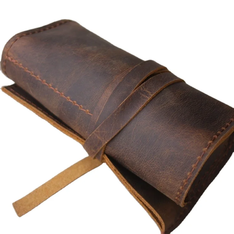 Engraved Leather Watch Case Roll Men Women Travel Organizer Genuine Leather Watch Roll Case Luxury Travel Watch Roll 4 Slots