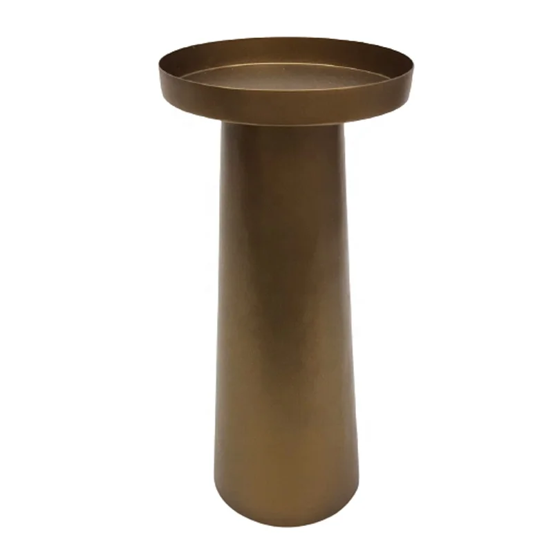 Home Decoration Delightful Aluminium Nickel Plated Luxury Candle Pillar Holder Candle Stand Handmade Customized