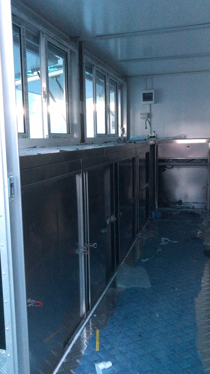 Silang Box fiber glass food truck trailers mobile food car for sale
