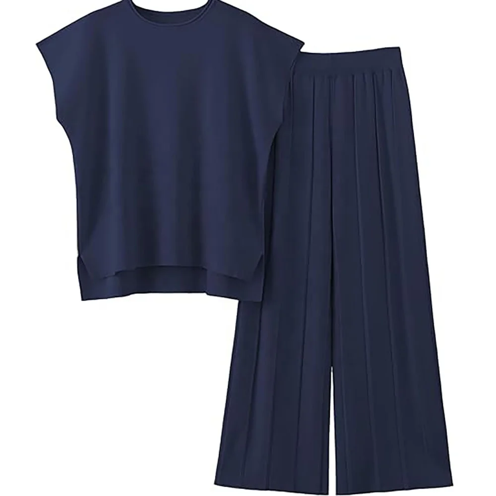Summer Trendy 2024 Women Casual 2 Piece two piece set women clothing short sleeve crop top and trouser set for women